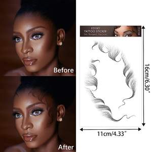 Adesivi per <span class=keywords><strong>tatuaggi</strong></span> per capelli per bambini 26 stili Edge capelli ricci per <span class=keywords><strong>tatuaggi</strong></span> da donna con frangia moda fai da te Hairstyling - Product Image 2