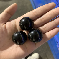 Vente en gros de sphères de cristal d'obsidienne noire naturelle de 30 mm pour cadeau