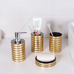 Moozi Luxus Metall Hotel Bad WC Set Europa Stil Bad Produkte moderne Gold Bad zubehör Set für zu Hause - Product Image 3