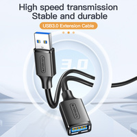 Câble d'extension USB 3.0 Mindpure mâle-femelle, charge rapide 3A, 5 Gbps, pour imprimante, scanner, ordinateur, blindé tressé