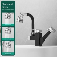 Robinet de cuisine extractible en laiton, eau chaude et froide, pour lavabo, évier de buanderie, cuisine domestique