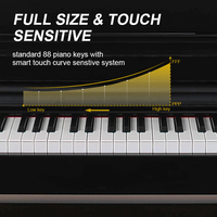 Factory Hot Sales Electric Keyboard Piano Keyboard 88 Keys Digital Piano 88 Weighted Keys Upright Digital Piano