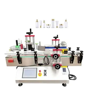 Succo di frutta bevande bottiglia di acqua minerale automatica applicatore di etichette di plastica conica posizione della bottiglia etichettatrice