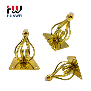 Meubles ronds en forme de cône pieds de canapé Table basse <span class=keywords><strong>pied</strong></span> de canapé en métal <span class=keywords><strong>fer</strong></span> or motif de fleur en spirale pieds de lit <span class=keywords><strong>chaise</strong></span> pieds - Product Image 1
