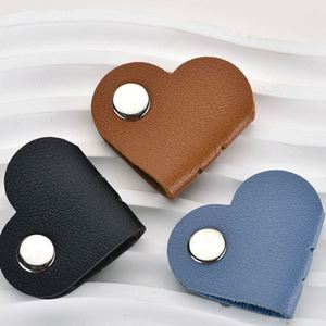 Reusable Heart Cable Keeper Soft Leather Cord Organizer Multi-color Cable <b>Wrap</b> for Charging Cable - Product Image 2