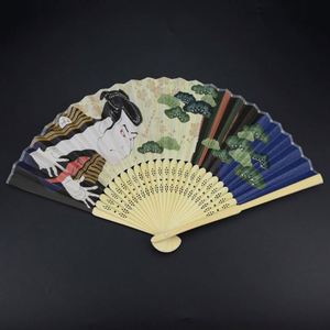 Portable Plastic Hand Fan Traditional Diy Advertising Custom Logo Printed Bamboo Paper Angel Promotional <b>Gift</b> - Product Image 5