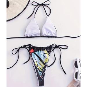 Nuevo Conjunto de Bikini de Dos Piezas con Tirantes Finos y Corte Modesto 2025, de Spandex/Poliéster de Secado Rápido, con Tanga en V, Marca Privada - Product Image 4