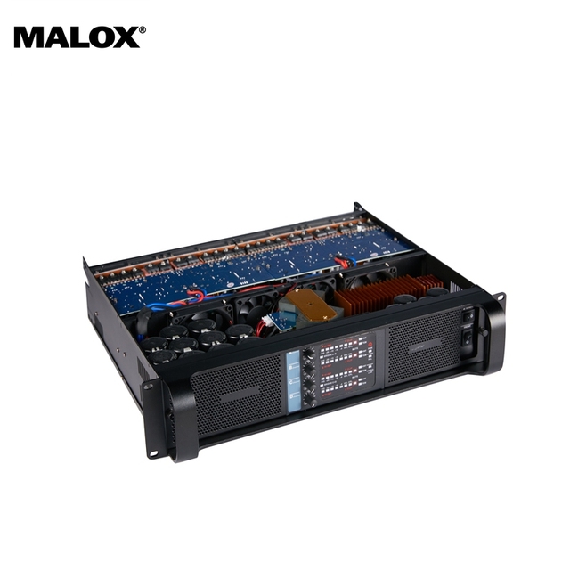 MALOX Professional 4 Ch 5000 Watt DJ Stereo Audio Power Amplifier 20Hz-34kHz Frequency Response 60V/Us Slew Rate Variable-Speed