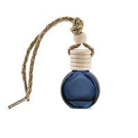 Bouteille de diffuseur d'huile essentielle vide suspendue voiture désodorisant pendentif verre noir diffuseur de parfum bouteille parfum d'aromathérapie