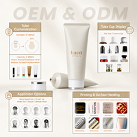 Tube cosmétique en plastique PE blanc personnalisé D30, emballage pour nettoyant visage, crème pour les mains, tube avec orifice en forme de fleur