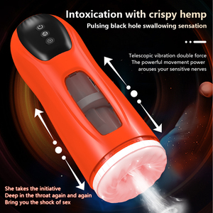 Masturbatore Maschile Telescopico con Vibrazione per Uomini, Ricaricabile USB, Giocattolo Sessuale Automatico con Controllo del Rumore, Articoli per Adulti - Product Image 2