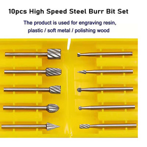 Bán buôn 10 cái tốc độ cao thép Burr tập tin điện <span class=keywords><strong>rasp</strong></span> 1/8 inch công cụ chế biến gỗ khoan bit - Product Image 5