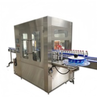 Machine d'étiquetage automatique à colle thermofusible linéaire OPP pour bouteilles d'eau minérale vides de 5L et 6L et bouteilles carrées en plastique