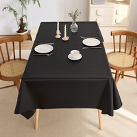 Nappe de table rectangulaire moderne de haute qualité, couleur unie, 140*180cm, imperméable, anti-taches, lavable, 6 pieds, pour table à manger, tapis de table basse