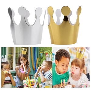 Joyeux Anniversaire Papier Chapeaux Casquette <span class=keywords><strong>Prince</strong></span> Princesse <span class=keywords><strong>Couronne</strong></span> Décoration De Fête Garçon Fille Argent Or <span class=keywords><strong>Couronne</strong></span> - Product Image 6