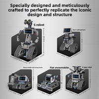 K96170 Set de Construcción de Robot Interestelar 5 en 1, Bloques Pequeños 1:32, Pantalla LED con Expresiones Cambiantes, Juguete Programable con Caja
