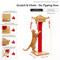 Arbre à chat Palace Grab Column, structure d'escalade, planche à gratter intégrée, poteaux à gratter surélevés et épaissis, durable