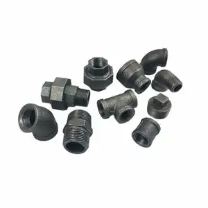 NPT GI DIN siku Fitting Thread Clamp Fitting kualitas tinggi Malleable pipa besi Fitting pabrik untuk proyek Gas minyak air