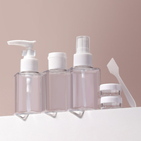 Ensemble de voyage LMLTOP 6 pièces en plastique pour cosmétiques, mini flacons vaporisateurs vides pour lotion, nettoyant, shampoing SY1038