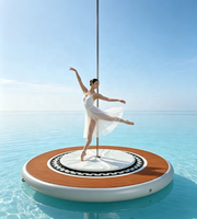 Scène de pole dance flottante gonflable portable et pliable pour événements sur le bateau, la mer ou la plage