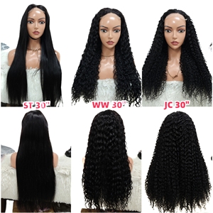 Letsfly Promotion 46$ Perruques Lace Closure 4x4 Densité 280% Cheveux Humains 100% Jerry Curly Straight 14-34 Pouces Cheveux Vierges 10A - Product Image 1