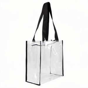 Waterproof <b>Large</b> Transparent Pvc Shopping <b>Bag</b> With Handles Clear Tote <b>Bags</b> for Work Beach Sports Promotion <b>Gift</b> - Product Image 1