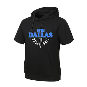 <strong>Lakers</strong> Doncic Cotton Basketball Training <strong>Hoodie</strong> with Letter Pattern Pocket Short-sleeved Hooded T-shirt - Product Image 3