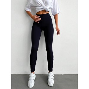 Leggings sportivi Slim Fit a vita alta da donna pantaloni sportivi comodi con Design speciale punta in tinta unita Leggings Fitness Yoga - Product Image 5
