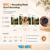 Tuya Smart Life 3MP FHD Video Deurkijker Mini Deurbel Met Wifi Camera 5000mAh Oog Home Security Deurkijker Camera