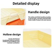 Bacs de rangement en plastique PP empilables rectangulaires bleus ajourés respirants pour gâteaux blancs, pour boulangeries chinoises et coréennes