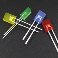 Vente en gros d'usine, bon prix, LED carrée 2*3*4mm, 5V, blanc, rouge, vert, bleu, jaune, orange, diode LED carrée 259