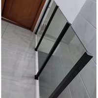 304 acier inoxydable coffre-fort balustre 50mm poste noir 38 pouces hauteur maison extérieur colonnes piliers verre garde-corps photos main courante
