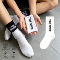 Chaussettes de sport en coton tricotées à séchage rapide, anti-odeur, sans couture pour hommes, course à pied, athlétisme, gym, logo personnalisé, chaussettes élastiques