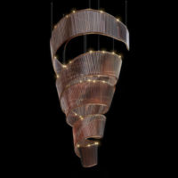 Дизайн банкетного зала и выставочного зала: 3D-светильник-лента, стеклянная подвесная люстра, индивидуальный проект класса люкс, свадебное оформление
