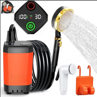 Douche électrique de camping en plein air Douche de camping portable pour la douche en plein air Lavage de voiture Bain d'animaux