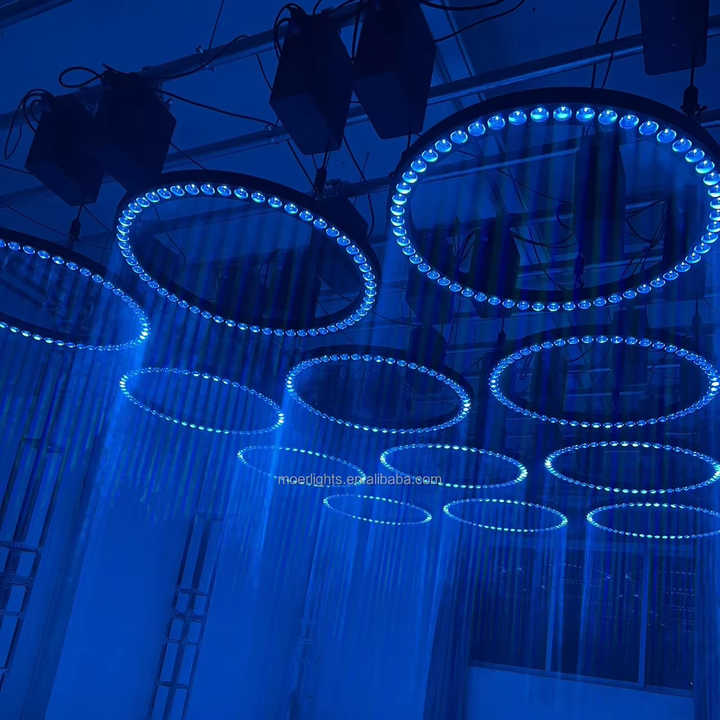 Kinetic Rings Led MOER-100BR RGBW LED Kinetic Ring Light for DJ Events