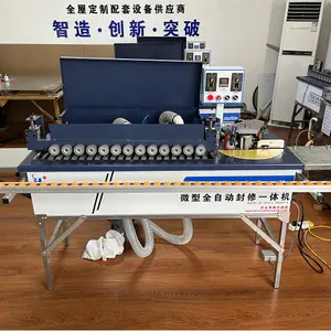136 automatic round trimming edge banding machine woodworking gluing end cutting edge bander for pvc and mdf