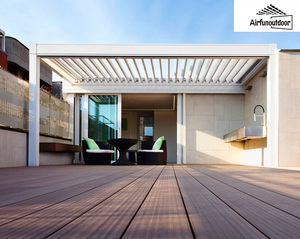 Airfun Outdoor Bio klimatischer motorisierter Aluminium rahmen Pavillon dach Elektrisches Zelt Sonnenschutz system Stoff Taifun Verschluss - Product Image 3
