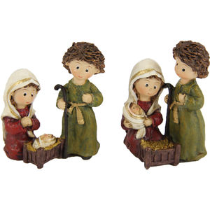 ZICOM Ensemble de 2 figurines de la Sainte Famille, crèche de Noël, figurine et jouet, origine Allemagne, environ. Modèle de 6,5 cm de hauteur 9069-K263 - Product Image 1