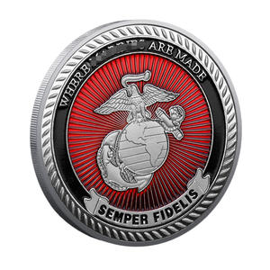 库存金银镀金金属工艺品纪念币训练基地主题纪念币团队精神收藏币 - Product Image 5