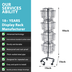 4 tầng tầng đứng dây sắt Brochure hiển thị đứng <span class=keywords><strong>spinner</strong></span> không thường xuyên bài thẻ Rack hiển thị - Product Image 4