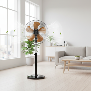 Ventilateur de sol sur trépied pour extérieur, en plastique, moteur AC, 3 vitesses, faible bruit, commande tactile, pour maison et voiture - Product Image 2