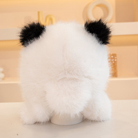 Venta al por mayor a prueba de viento cálido Panda sombrero lindo Animal relleno cabeza sombreros felpa invierno sombreros Unisex