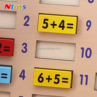 Caja de cálculo Digital Montessori, juguetes educativos de matemáticas de madera