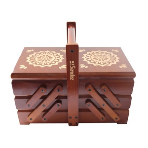 Boîte <span class=keywords><strong>à</strong></span> <span class=keywords><strong>couture</strong></span> en bois de conception personnalisée pour un usage domestique - Product Image 6