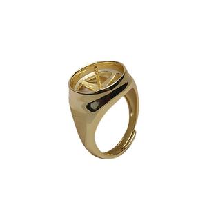 Anillo Abierto de Plata S925, Diseño Grueso, 13 Perlas de Concha de Caballito, Accesorio DIY, Producto Semiterminado para Perlas Sueltas - Product Image 5