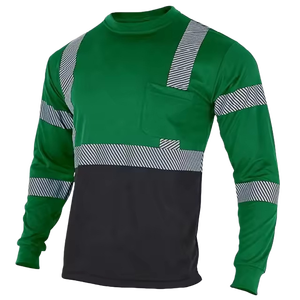 قمصان زرقاء طويلة الأكمام عاكسة للضوء للبناء والإنشاءات، قمصان أمان عاكسة - Product Image 3