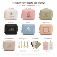 Dompet koin lipstik persegi multi warna dengan ritsleting, Logo kustom Batch kecil, dompet Mini modis untuk wanita