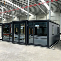 Vente en gros de maisons conteneurs préfabriquées extensibles de 20, 30 et 40 pieds, à structure en acier, pour logement, bureau et bâtiment mobile préfabriqué