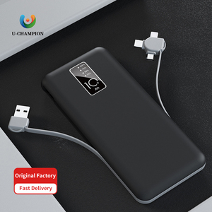 Banco de energía portátil con logotipo personalizado Cable incorporado 10000mAh Bancos de energía móviles Tipo C para IPhone Android - Product Image 1